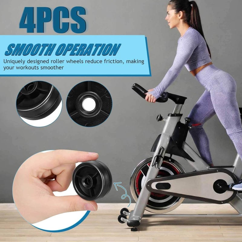 SOLUSTRE 4pcs Fitness Equipment Caster Wheels for Treadmill Exercise Bike Roller Design for Easy Mobility Smooth Operation Versatile Use Home Gym - Image 4